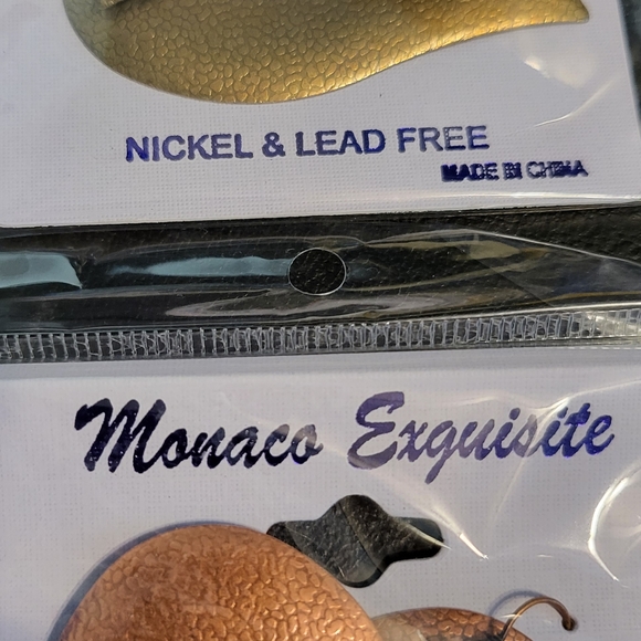 Metallic Heart Earrings in Pewter, Rose Gold, and Yellow Gold - Picture 3 of 5